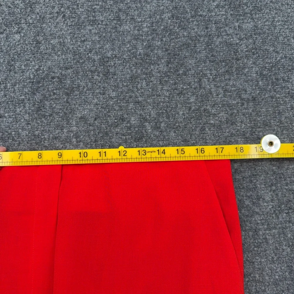 COS Red Tailored High Rise Straight Leg Trousers Pants Womens Size 12 US - Picture 5 of 7